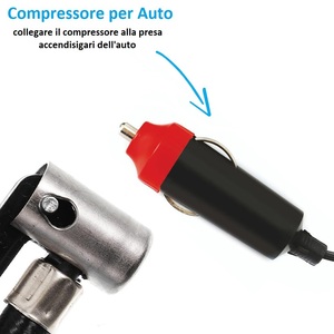 Portable Electric <b>Mini</b> Air <b>Compressor</b> 12V 300psi With Pressure Gauge And 3 Adapters For Cars And Campers - Product Image 5