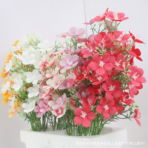 Bouquet de fleurs en soie multicolores, gypsophile, décoration d'intérieur, accessoires de mariage - Product Image 3