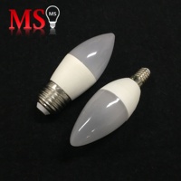 Hochlumen C37 Kerzenlampen E27/E14/B22 Fassung 3-9W LED AC für Wohnbereich PBT+Aluminium 2 Jahre Garantie