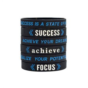 Bracelets en silicone personnalisés en gros pour la motivation et la concentration – Le succès à portée de main - Product Image 6