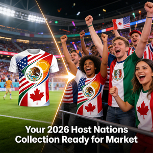 เสื้อยืดฟุตบอลแฟนคลับทีมชาติสหรัฐอเมริกา แคนาดา เม็กซิโก รุ่นสั่งทำพิเศษ ปี 2026 สำหรับการแข่งขันชิงชนะเลิศ แห้งเร็ว แบบซับลิเมชั่น รับผลิตแบบ OEM/ODM ขายส่งเสื้อแฟนคลับ - Product Image 1