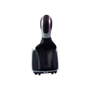 Volkswagen Golf Gear <b>Knob</b> Leather Red Stitching Ergonomic <b>Shift</b> <b>Knob</b> With Dust Cover And Led Panel - Product Image 3
