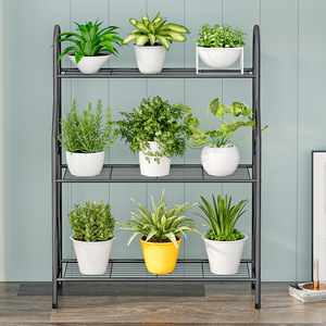 Soporte de Metal de 3 Niveles para Plantas, Suoernuo, Estante Simple de Hierro para Flores, Estante de Almacenamiento Ensamblado, Soporte Moderno y Económico para Plantas de Interior - Product Image 1