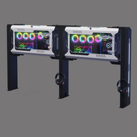 Boîtier d'ordinateur noir personnalisé OEM d'usine Armoire de jeu Lumières LED RVB Table de jeu Bureau pour ordinateur de bureau