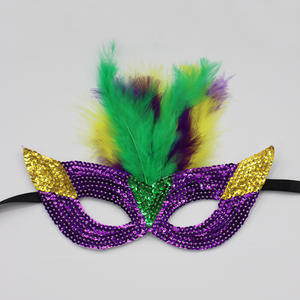Özel Pullu Maskeli Balo Karnavalı Mardi Gras Maskeleri, Yeşil Palyaço Yoni Cadılar Bayramı Maskesi, Venedik Balo Maskesi Cosplay Komik Parti Maskeleri - Product Image 3