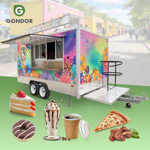 Chariot de restauration rapide mobile, remorque de concession, camion entièrement équipé de haute qualité, cuisine complète, fibre de verre, bonbons, frites, multifonctionnel - Product Image 1