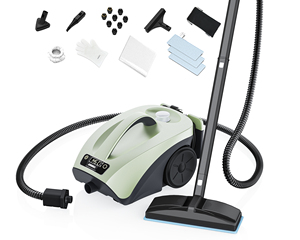 Le nettoyeur à vapeur électrique multi-usages personnalisable chauffe en 30 secondes avec des accessoires détachables pour voitures - Product Image 1