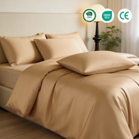 Ensemble de housse de couette 100% bambou, ultra doux, respirant, évacuant l'humidité, ensemble de literie 4 pièces pour les personnes qui ont chaud la nuit