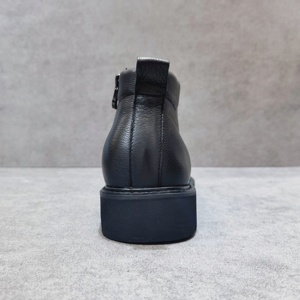 Bottes Derby en cuir véritable pour <span class=keywords><strong>homme</strong></span>, à fermeture éclair à la cheville, imperméables, respirantes, souples, antidérapantes, confortables, pour l'automne, l'hiver et la neige - Product Image 5