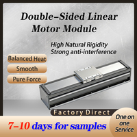 Module de moteur linéaire triphasé double face, accélération haute vitesse, performance de précision, capacité de charge utile de 50 kg, vitesse maximale de 2500 mm/s