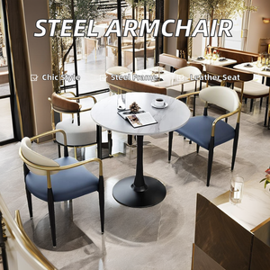 <span class=keywords><strong>Fauteuil</strong></span> moderne convertible en cuir inoxydable tufté pour <span class=keywords><strong>salle</strong></span> <span class=keywords><strong>à</strong></span> <span class=keywords><strong>manger</strong></span>, meubles de maison, hôtel, cuisine, salon, restaurant - Product Image 2