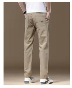 YYP394 # celana panjang pria, bahan kustom kualitas tinggi kasual tipis regang Slim Fit
