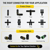 Connecteur de câble étanche IP68 M20 à 5 broches, mâle-femelle, anti-poussière, pour projets extérieurs