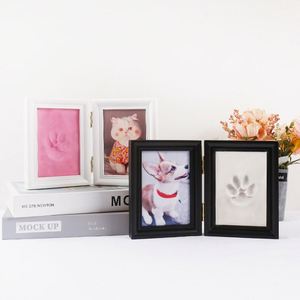 Kit souvenir personnalisé en bois fait main pour empreintes de pattes d'animaux avec empreinte en argile commémorative pour chiens et chats - Product Image 5