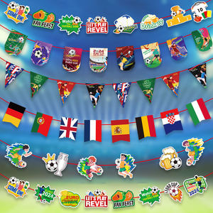 ธงประดับธีมฟุตบอลขายส่ง, ของตกแต่งงานปาร์ตี้แข่งขันฟุตบอล, ธงแข่งขันฟุตบอล - Product Image 2