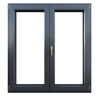 Ventana Abatible de Doble Acristalamiento, Aleación de Aluminio Gris, Certificación AS2047 y NFRC, Aislamiento Térmico, Insonorización, Calificación Energy Star, Alta Gama