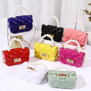 Hot Selling 2026 Girls Luxury PVC Square <strong>Red</strong> Waterproof <strong>Handbag</strong> with ZIP Closure for Summer Parties New Arrivals - Product Image 2