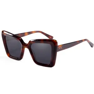 Nouveau Designer De Luxe Acétate Cadres Lunettes De Soleil Femmes Gafas De Sol Soleil Verre Polarisées À La Mode Rétro Carré Dames Lunettes De Soleil Hommes