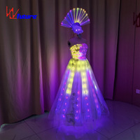 Robe de scène LED élégante et lumineuse, costume de performance pour défilé de mode, concert, mariage, fête, festival, salle de bal