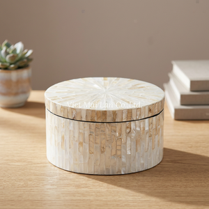 Caja de Almacenamiento Moderna de Lujo, Flexible, Hecha a Mano, con Incrustaciones de Madreperla, Adorno Decorativo para Interiores, Precisión Vietnamita - Product Image 3