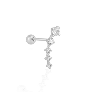 ROXI S925 Pendientes de Plata de Ley 925 con Zirconia de Una Sola Hilera y Baño de Oro de 18k para Mujer - Product Image 2