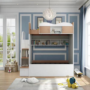 Прямая поставка с фабрики, легкая сборка, детская деревянная двухъярусная кровать, детская мебель для спальни, детская двухъярусная кровать - Product Image 5