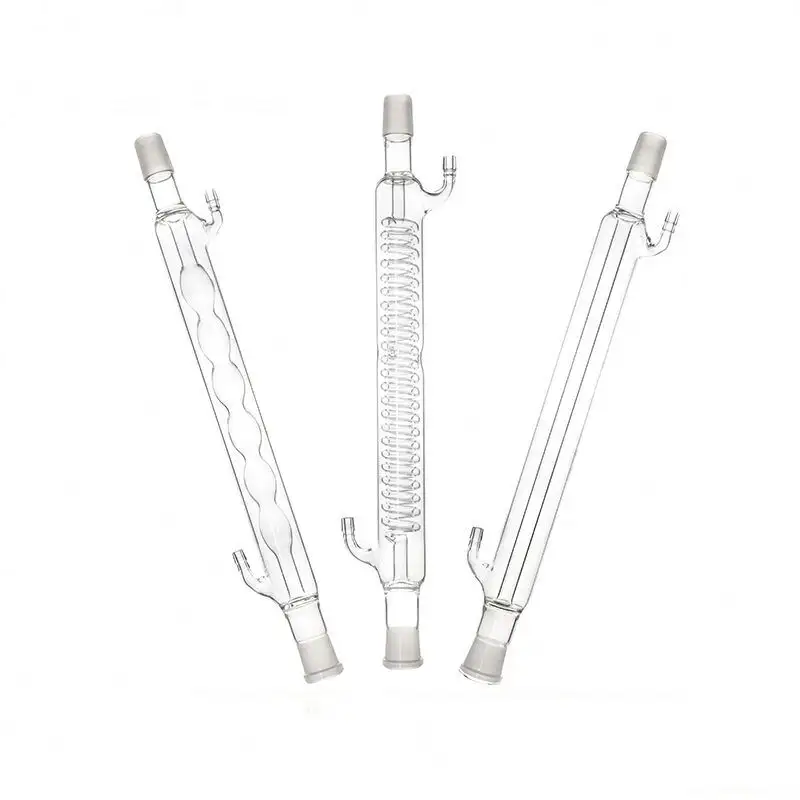 Manufacturer Handblown Borosilicate 3.3 Glass Laboratory Glassware Manufacturer Direct Lab Condenser For School