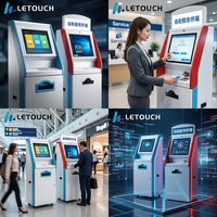 Terminal Táctil LCD de 19/22 Pulgadas con Impresión, Quiosco de Autoservicio, SDK, Lector de Códigos de Barras, Soluciones de Pago para Bancos, Hospitales y Gobierno