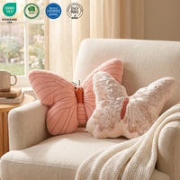 Coussins décoratifs papillon pour la décoration de la maison, lavables, élégants, luxueux, en velours, coussins décoratifs pour canapé