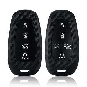 Étui à clés en silicone pour Hyundai Palisade 2023 Tucson <span class=keywords><strong>Santa</strong></span> <span class=keywords><strong>Fe</strong></span> 2021 <span class=keywords><strong>2022</strong></span> Atos Solaris <span class=keywords><strong>Prime</strong></span> Nexo Sonata Staria Ioniq - Product Image 1