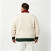 Pull en tricot à col rond avec fermeture éclair pour homme, motif original sur le thème de Noël, ODM OEM
