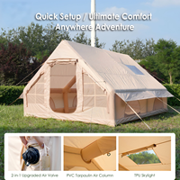 Promotion estivale : Grande tente gonflable automatique de luxe, imperméable, portable, pour camping extérieur, abri épais résistant à la pluie