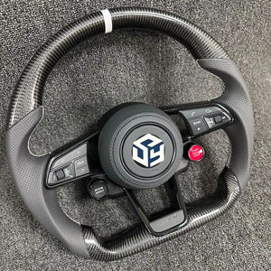 Volant sport en cuir et fibre de carbone modifié sur mesure pour Volkswagen <span class=keywords><strong>Golf</strong></span> Upgrade 6 <span class=keywords><strong>7</strong></span> MK4 MK5 MK6 MK7 MK8 GTI R-<span class=keywords><strong>Line</strong></span> - Product Image 1