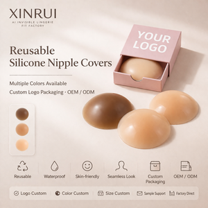 Couvre-mamelons réutilisables de qualité médicale Hypoglue X3, adhésifs, imperméables, <span class=keywords><strong>en</strong></span> silicone solide, emballage personnalisé - Product Image 1
