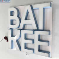 Enseignes lumineuses LED en gros pour entreprises, lettres acryliques éclairées pour publicité extérieure/intérieure, logos de magasins