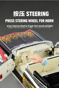 YZ MODEL 1:24 Modellino in Lega Classico 1959 Eldorado Biarritz con Porte Apribili, Luci e Suoni, Auto Sportiva <span class=keywords><strong>Vintage</strong></span> Convertibile a Retrocarica - Product Image 6