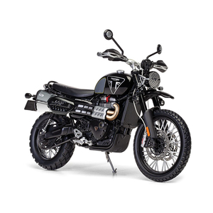 DCD Triumph Scrambler รุ่น1200 Bond โมเดล2021หล่อแบบ1/12รถจักรยานยนต์ในหนังสีดำเจมส์บอนด์สไตล์ 'NO Time die'