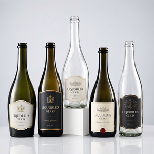 Venta al por mayor de fábrica: Botellas de vidrio esmerilado grueso de 375ml, 500ml, 750ml para vino y espumoso con tapa de corcho y logotipo personalizado OEM - Product Image 6