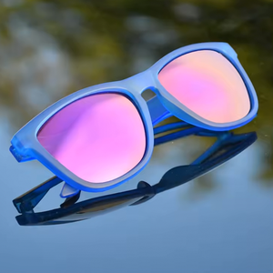 Occhiali da Sole Polarizzati, Montatura Nera Lenti Rosa, per Uomo e Donna, con il Tuo Marchio, Logo Personalizzato, Protezione UV, Minimo 1 Pezzo - Product Image 5