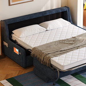 Sofá Cama Cuadrado Plegable de Terciopelo, Diseño Moderno que Ahorra Espacio para Sala de Estar y Balcón, Sofá Cama Extensible Multiusos - Product Image 4