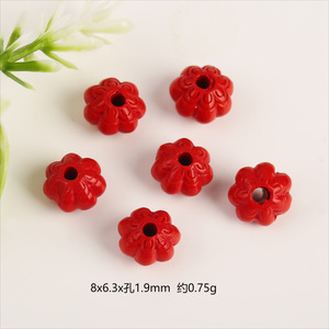 Red Flower Shape <b>Spacer</b> Beads For DIY Jewelry Making Accessories 10mm - Product Image 2