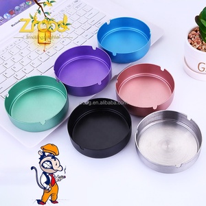 Cenicero <span class=keywords><strong>sin</strong></span> <span class=keywords><strong>humo</strong></span> redondo a prueba de viento de Color de Metal antiguo de diseño clásico personalizado para fumar - Product Image 6