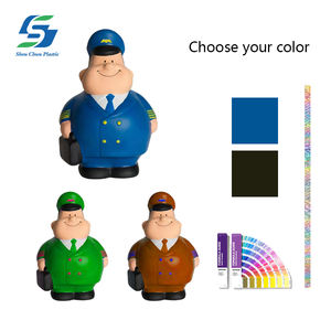 卸売カスタムパイロットストレスボールPUフォーム航空玩具印刷ロゴ航空キャプテンフィギュアプロモーションギフト不安解消 - Product Image 3