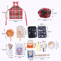 Nouveau elfe noël elfe poupée accessoires de cuisson mélangeur d'oeufs mélangeur farine et gâteau moule pour elfe poupée décoration