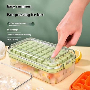 <span class=keywords><strong>Ice</strong></span> <span class=keywords><strong>Cube</strong></span> khay với nắp và bin Băng khay <span class=keywords><strong>Maker</strong></span> cho tủ đông với dễ dàng-phát hành dưới với băng lưu trữ hộp - Product Image 6