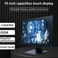 Moniteur tactile capacitif OEM 19 pouces 4:3 avec interface USB, nouveau moniteur d'ordinateur de bureau