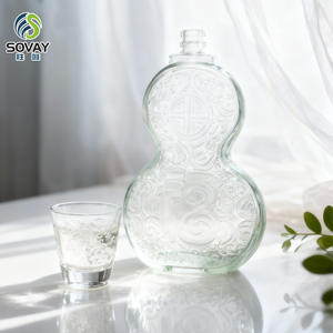 <span class=keywords><strong>Bouteille</strong></span> en verre personnalisée pour spiritueux, mini format, 50 ml, 100 ml, vide, pour rhum et whisky, vente en gros - Product Image 6