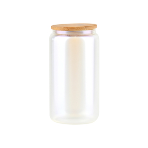 16oz <strong>Glass</strong> Can Cup Beer <strong>Glass</strong> Drinking Jar 16 oz Water Bottle <strong>Frosted</strong> <strong>Glass</strong> Can Cups With Lid - Product Image 3