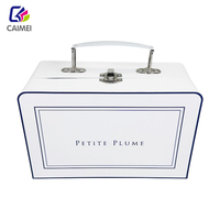 Vente en gros d'usine boîtes cadeaux en carton recyclable blanches personnalisées boîtes d'emballage pour petites entreprises valise boîte-cadeau avec poignée