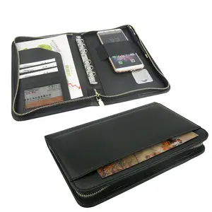 Conferentie Document A5 Pu Leather Portfolio Met Draadloos Opladen En Power Bank